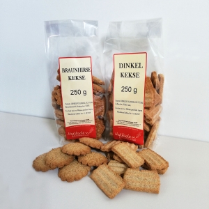 Braunhirse Dinkelkekse
